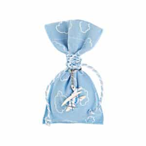 πουγκιά με τύπωμα συννεφάκι σιελ