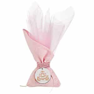 πουγκιά τυπωμένα συωωεφάκι ροζ-σομόν