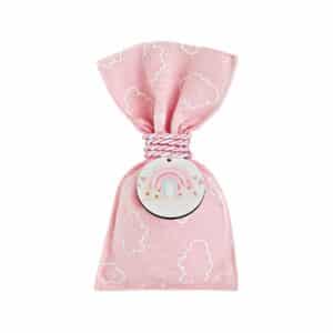 πουγκιά τυπωμένα συννεφάκι ροζ-σομόν