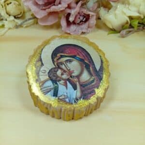 μπομπονιέρα βάπτισης με εικόνα